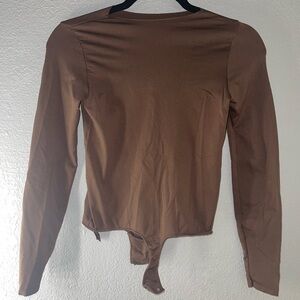SKIMS Brown Long Sleeve Bodysuit